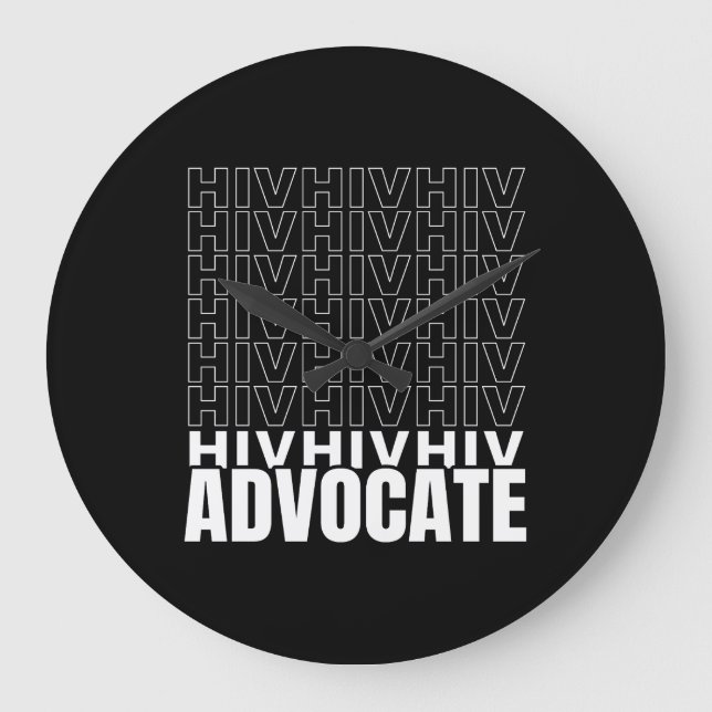 HIV HIV-Advocate Große Wanduhr (Vorderseite)