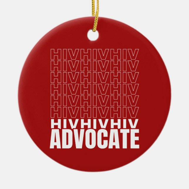 HIV HIV-Advocate Keramik Ornament (Vorne)