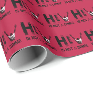 HIV ist kein Verbrechen - Grunge Red Art Geschenkpapier