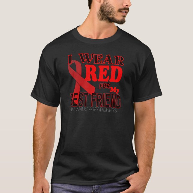 HIVaids-BEWUSSTSEIN für BESTER FREUND Bewusstsein T-Shirt (Vorderseite)