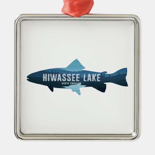 Hiwassee North Carolina Fisch Ornament Aus Metall (Vorne)