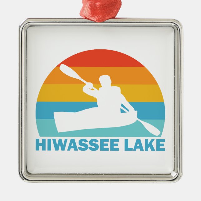 Hiwassee North Carolina Kayak Ornament Aus Metall (Vorne)