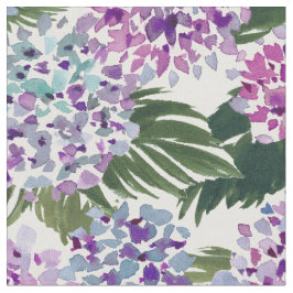 HIYA HYDRANGEA Painterly Lila Floral Water color Stoff
