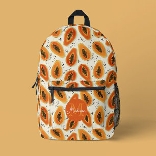 Hiya Papaya Muster & Monogram Bedruckter Rucksack