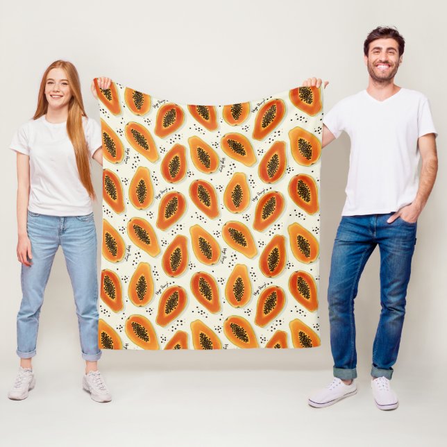 Hiya Papaya Pattern Fleecedecke (Beispiel)