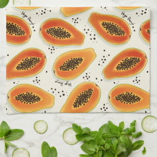 Hiya Papaya Pattern Geschirrtuch