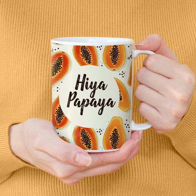 Hiya Papaya Pattern Kaffeetasse (Hiya Papaya Fruit Pattern Tall Mug)