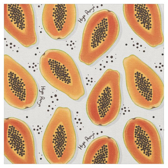 Hiya Papaya Pattern Stoff (Nahaufnahme)