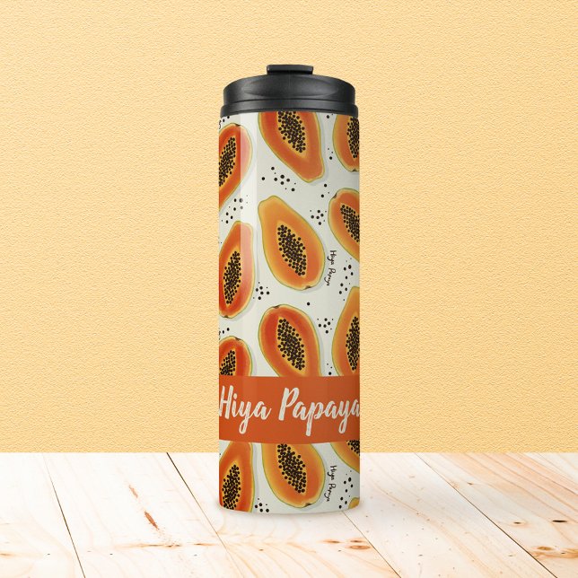 Hiya Papaya Pattern Thermosbecher (Hiya Papaya Thermal Tumbler)
