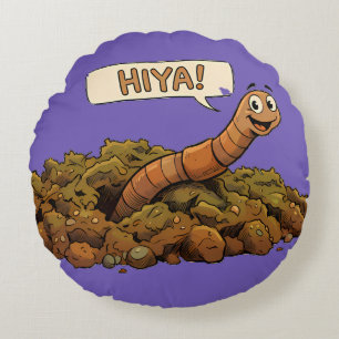 "Hiya!" Von unten Rundes Kissen