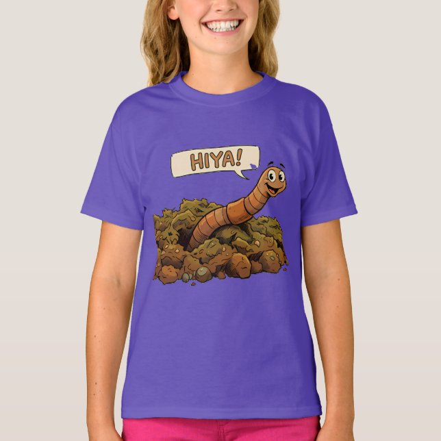 "Hiya!" Von unten T-Shirt (Vorderseite)