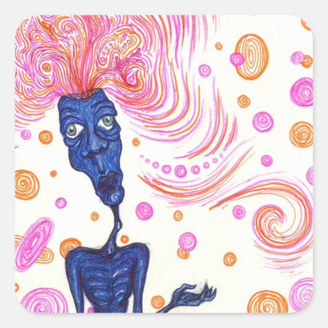 hj,m quadratischer aufkleber (Vorderseite)