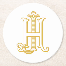 HJ Monogram oder JH Monogram Untersetzer