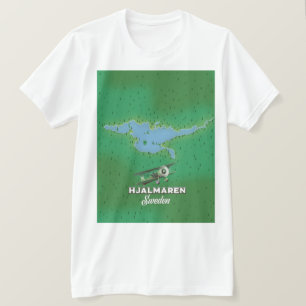 Hjälmaren Schweden Karte Reiseplakat T-Shirt