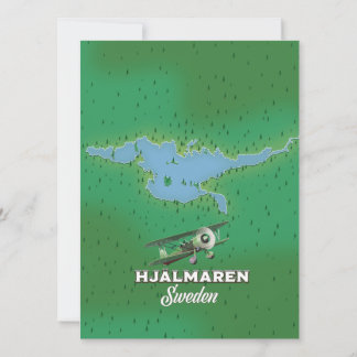 Hjälmaren Sweden Karte Reiseplakat