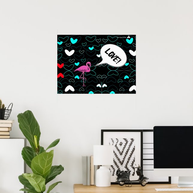 Hjärtan Liebe Poster (Heimbüro)