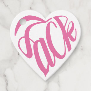 Hjärtat klippt som rosa kalligrafi geschenkanhänger