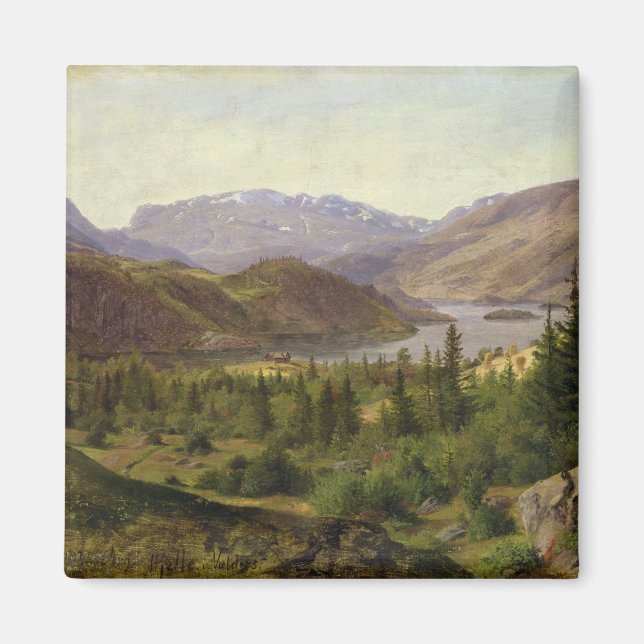 Hjelle in Valders, Tile Fjord, 1835 Magnet (Vorne)