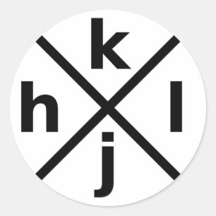 hjkl für Hardcore Vi/Vim Hackers - Round Sticker