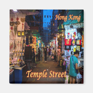 HK006 Hongkong TEMPLE STREET Night Market Magnet