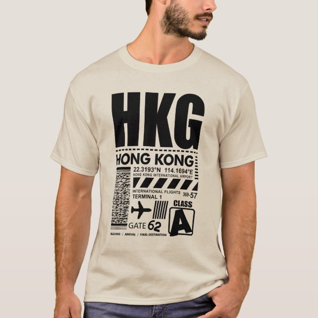 HKG Internationaler Flughafen Hongkong T-Shirt (Vorderseite)