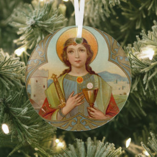 Hl. Barbara von Nikomedien (BK 001) Ornament Aus Glas