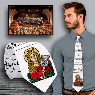 Hl. Cäcilia mit Hymnenbrett (Nürnberg) Krawatte