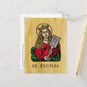 Hl. Cäcilia mit Hymnenbrett (Nürnberg) Postkarte