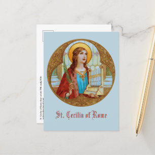 Hl. Cäcilia von Rom (BK 003) Vertikale Postkarte