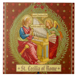 Hl. Cäcilia von Rom (SNV 36) Fliese