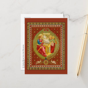 Hl. Cäcilia von Rom (SNV 36) Vertikale Postkarte