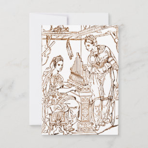 Hl. Caecilia und Katharina von Alexandrien Heilige Dankeskarte