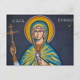 Hl. Euphemia Orthodoxe christliche Ikone Postkarte