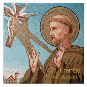 Hl. Franz von Assisi, Pater Seraphicus (SAU 040) Fliese