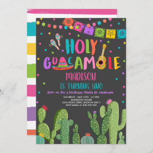 Hl. Guacamole Uno 1. Geburtstag Kakteen Fiesta Inv Einladung