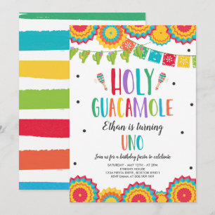 Hl. Guacamole Uno 1. Geburtstag Kakteen Fiesta Inv Einladung