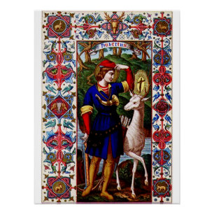 Hl. Hubert von Liege am Hof Poster