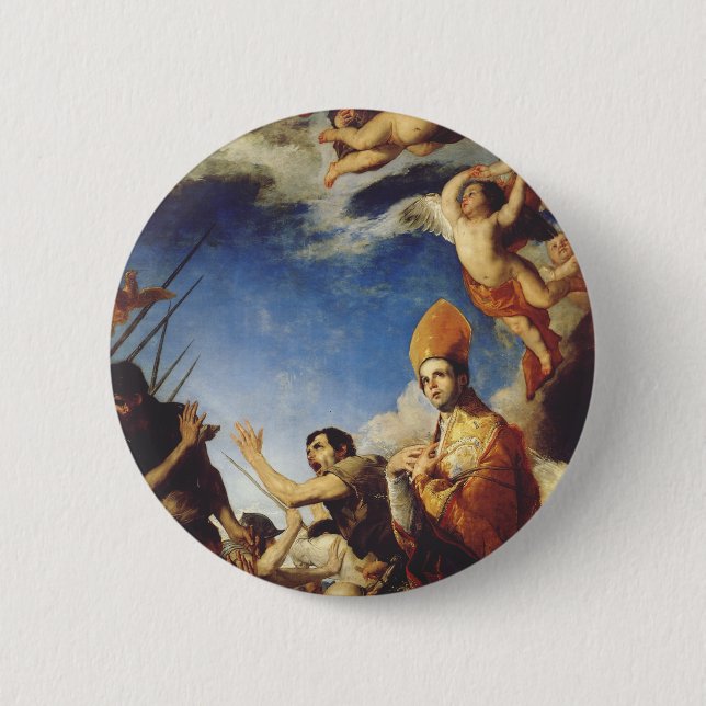 Hl. Januarius, Bischof von Benevent - Fine Art Button (Vorderseite)