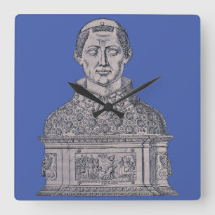 Hl. Januarius, Bischof von Benevent - Fine Art Quadratische Wanduhr