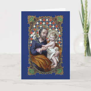 Hl. Joseph und das Jesuskind (D 02) Feiertagskarte