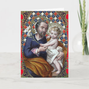 Hl. Joseph und das Jesuskind (DPT 002) Feiertagskarte