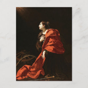 Hl. Katharina von Bartolomeo Cavarozzi Postkarte