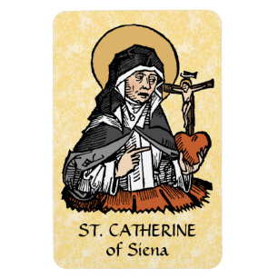 Hl. Katharina von Siena mit Kreuz auf dem Herzen Magnet