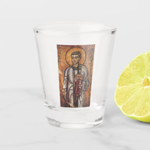 Hl. Laurentius Orthodoxe Mosaik-Kunstprint Schnapsglas
