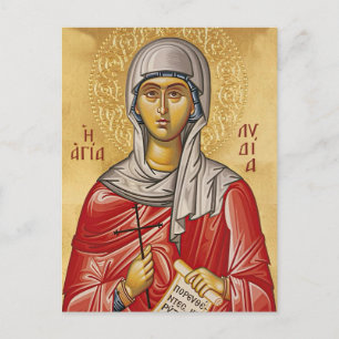 Hl. Lydia von Philippi Orthodoxe christliche Ikone Postkarte