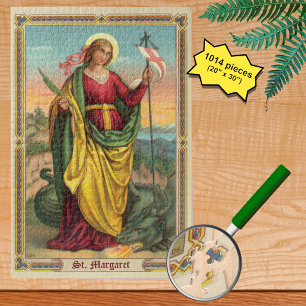 Hl. Margareta mit Drache und Auferstehungsbanner Puzzle