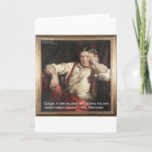 HL Mencken Graphic & Quote on Judges Karte