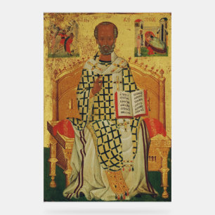 Hl. Nikolaus von Myra byzantinische orthodoxe Ikon Acrylschild