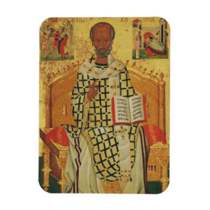 Hl. Nikolaus von Myra byzantinische orthodoxe Ikon Magnet