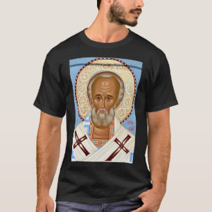 Hl. Nikolaus von Myra Premium-Orthodoxe Kunst T-Shirt